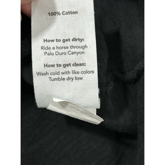 Tecovas Women’s L Cotton Slub Henley Onyx - Picture 6 of 7